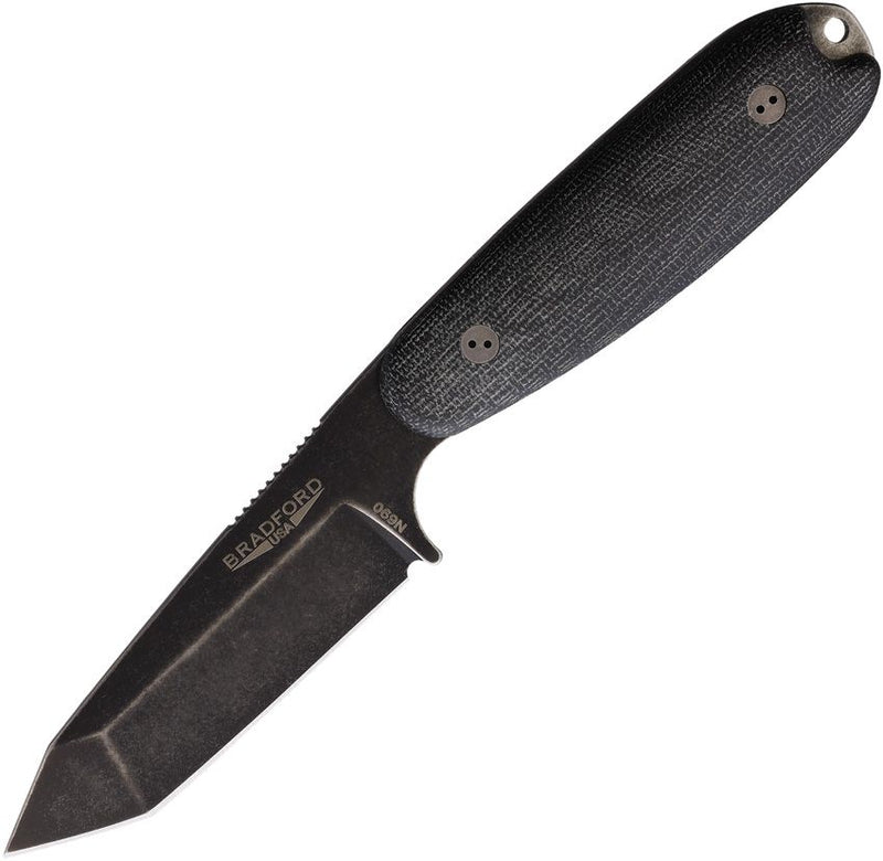 Bradford Knives Guardian 3.5 Sabre 3D Black Fixed Blade Knife [3.5S-101-N690]