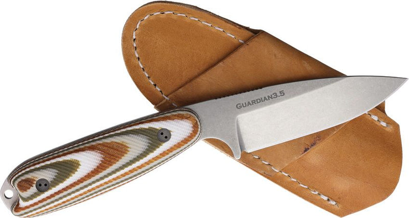 Bradford Knives Guardian 3.5 Snow Camo Fixed Blade Knife [3.5S-127-N690]