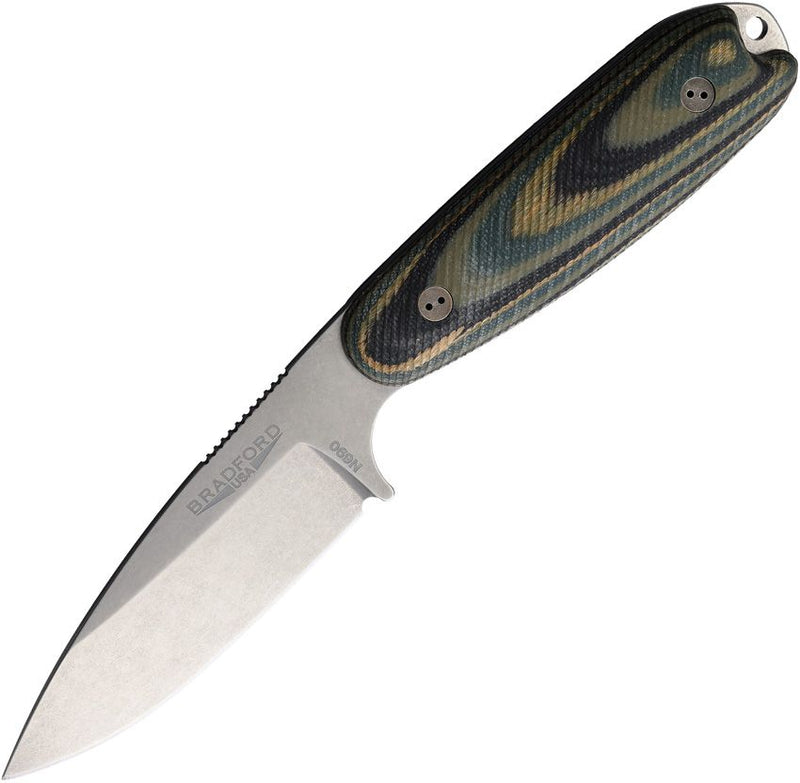Bradford Knives Guardian 3.5 Forest G-Wood Fixed Blade Knife [3.5S-128-N690]