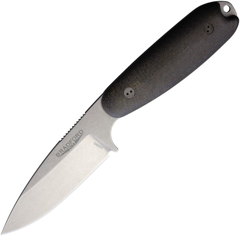 Bradford Knives Guardian 3.5 OD Green Burlap Fixed Blade Knife [3.5S-134-N690]