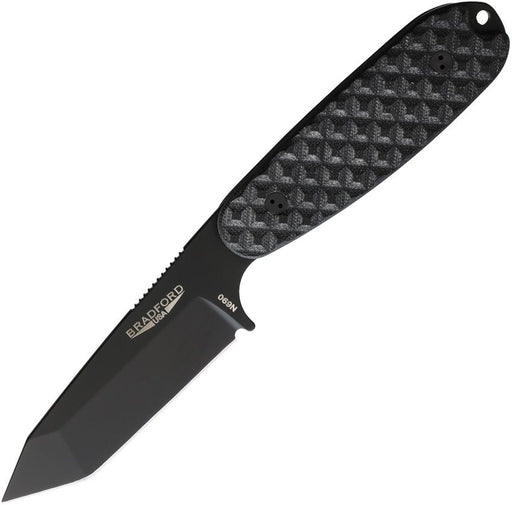 Bradford Knives Guardian 3.5 Tanto Black Fixed Blade Knife [3.5T-001B-N690]