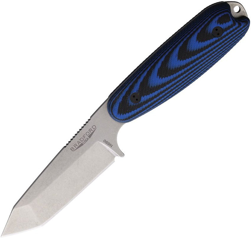 Bradford Knives Guardian 3.5 Tanto Blk/Blue Fixed Blade Knife [35T113N690]