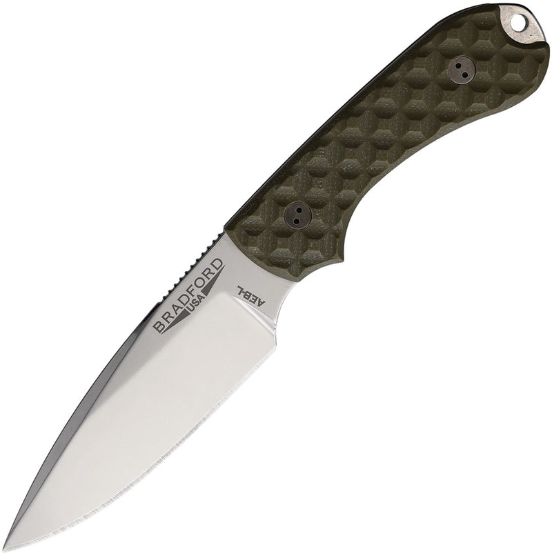 Bradford Knives Guardian 3 OD Green Textured G10 AEB-L High Polish Knife [3FE-002HP-AEBL] - product view 1