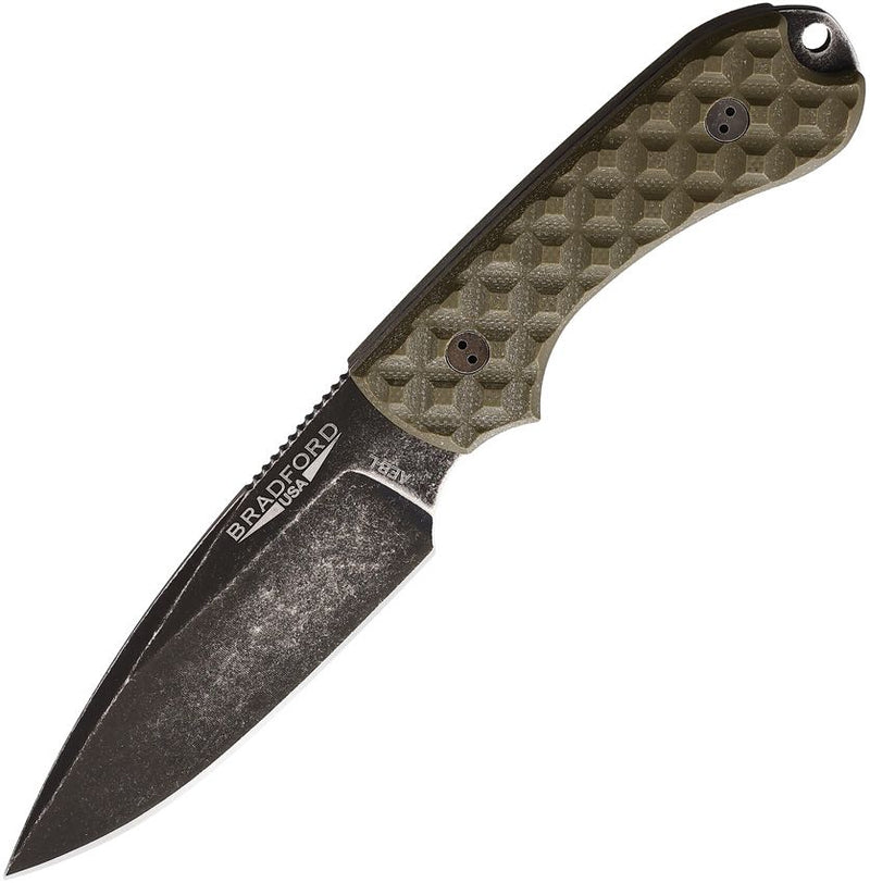 Bradford Knives Guardian 3 Textured OD Fixed Blade Knife [3FE-002N- AEBL]