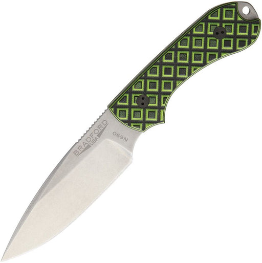 Bradford Knives Guardian 3 Toxic Green / Black Fixed Blade Knife [3FE-010-N690]