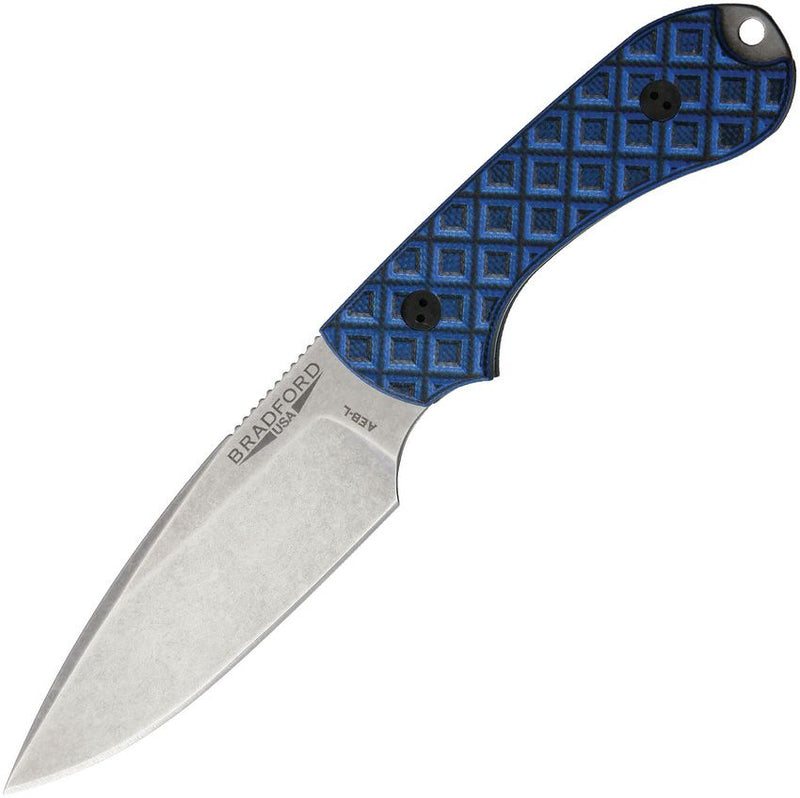 Bradford Knives Guardian 3 Black/Blue Fixed Blade Knife [3FE-013-AEBL]