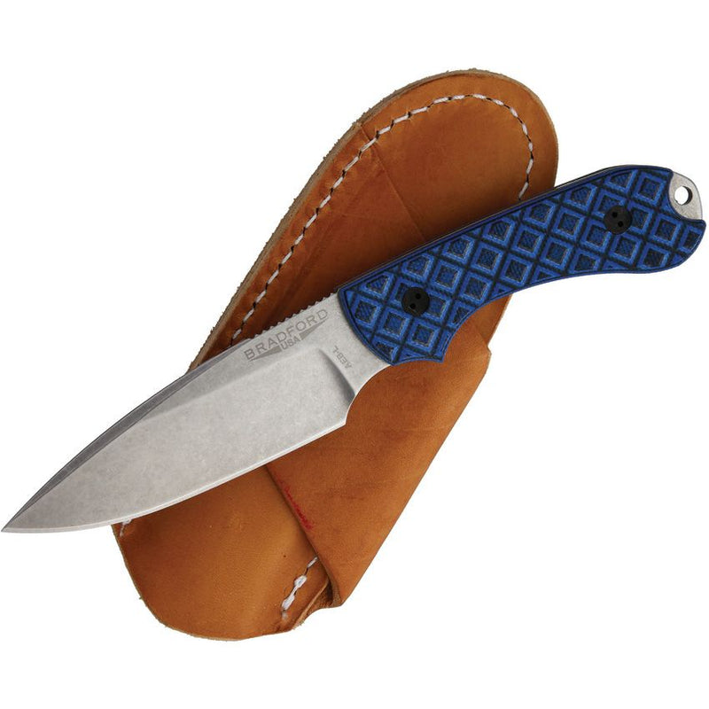 Bradford Knives Guardian 3 Black/Blue Fixed Blade Knife [3FE-013-AEBL]