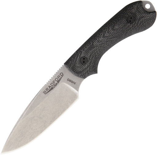 Bradford Guardian 3 3D Black Micarta 3.5" Bohler N690 Fixed Blade Knife [3FE-101-N690] — view 1
