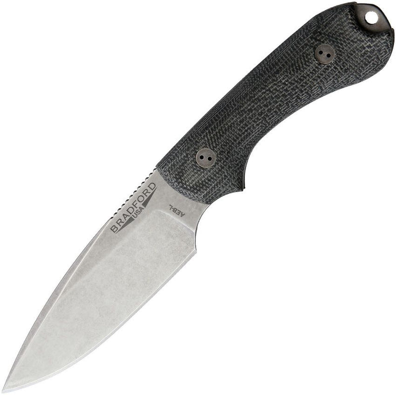 Bradford Knives Guardian 3 Black Fixed Blade Knife [3FE-101-AEBL]