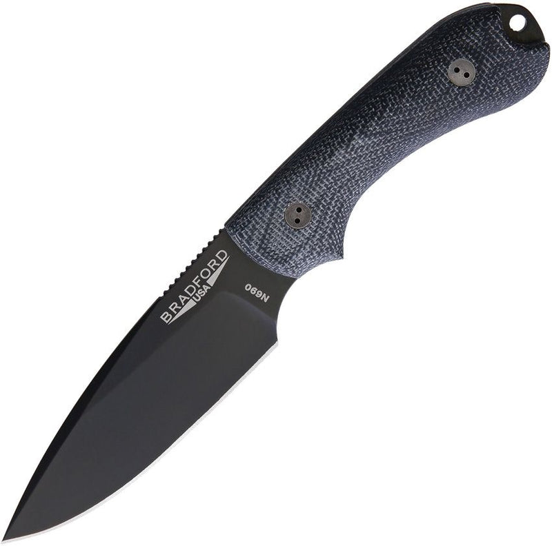 Bradford Knives Guardian 3D Black DLC Fixed Blade Knife [3FE-101B-N690]