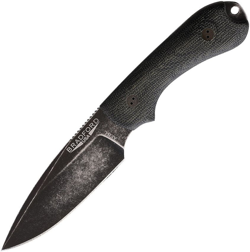 Bradford Knives Guardian 3 3D Black Micarta Fixed Blade Knife [3FE-101N- AEBL]