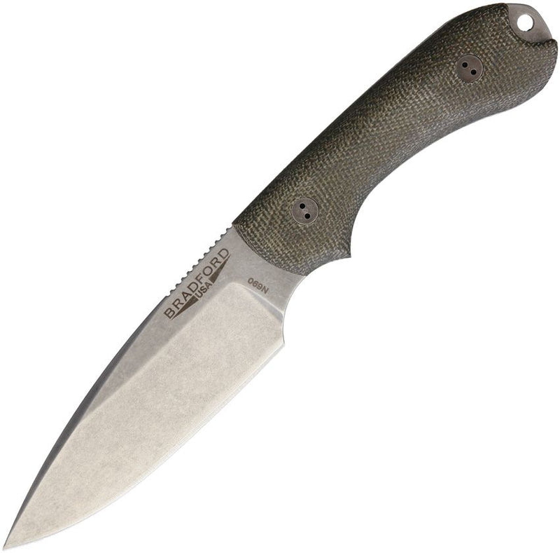 Bradford Knives Guardian 3 3D OD Green Fixed Blade Knife [3FE-102-N690]
