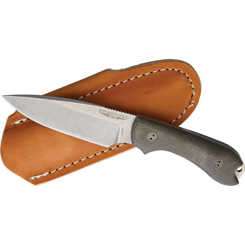 Bradford Knives Guardian 3 3D OD Green Fixed Blade Knife [3FE-102-N690]