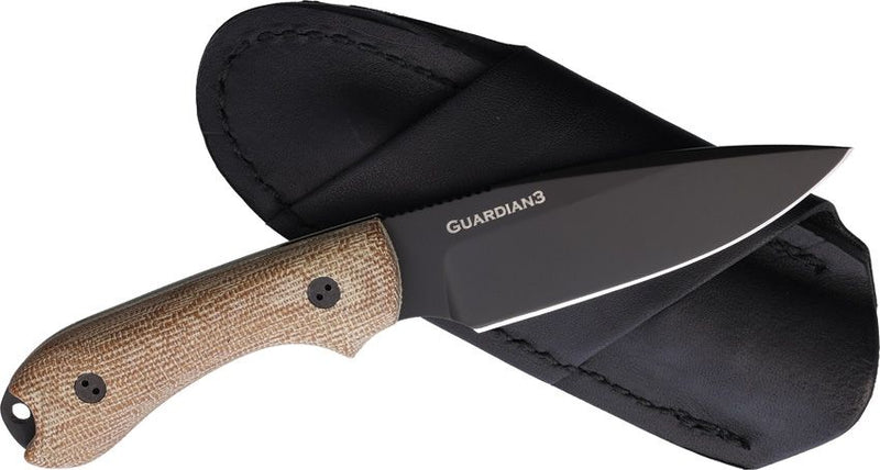 Bradford Knives Guardian 3 Natural Micarta Fixed Blade Knife [3FE-104B-N690]