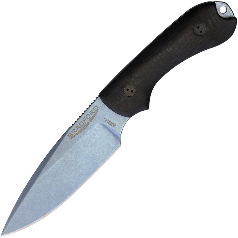 Bradford Knives Guardian 3 3D Blue PVD Carbon fiber (3.50" AEB-L stainless) Fixed Blade Knife [3FE-114P-AEBL] - product view 1