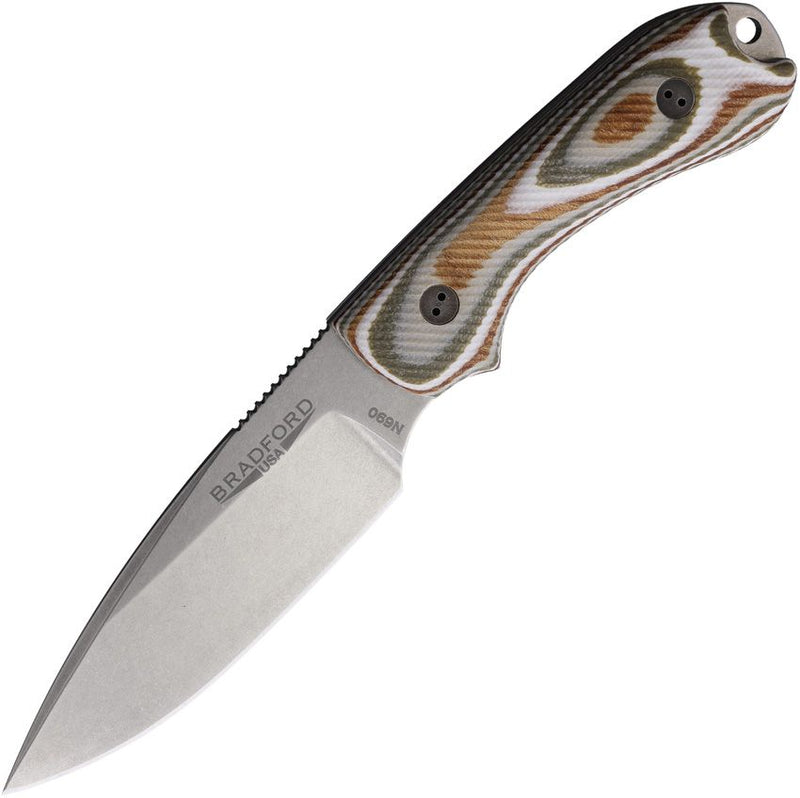 Bradford Knives Guardian 3 Snow Camo Fixed Blade Knife [3FE-127-N690]
