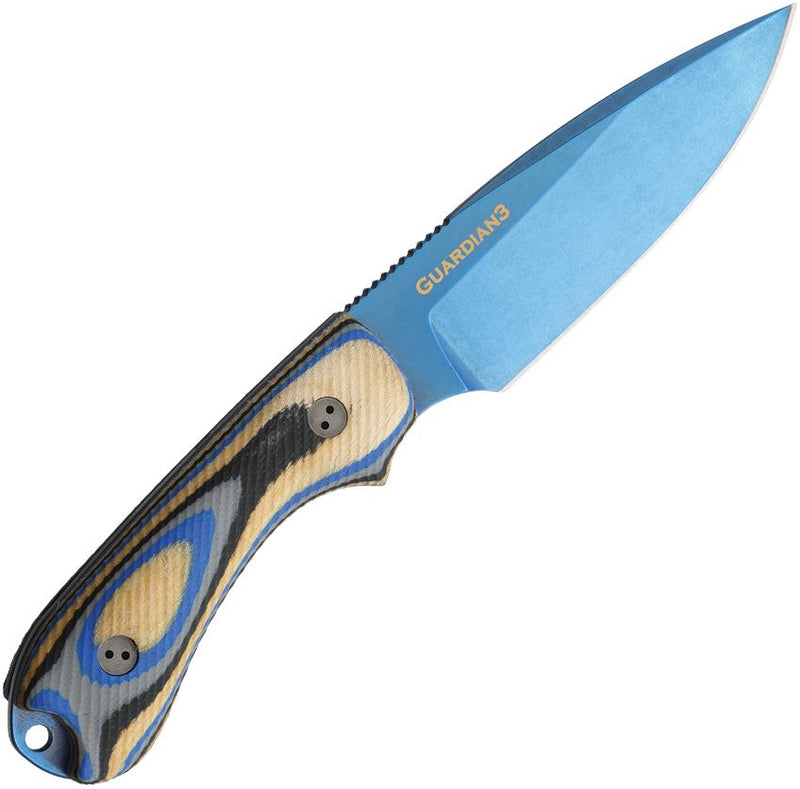 Bradford Knives Guardian 3 Blue PVD Fixed Blade Knife [3FE-201P-AEBL]