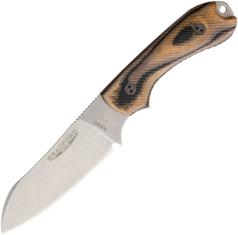 Bradford Knives Guardian 3 Sheepsfoot 3D GWood Fixed Blade Knife [3SF-115-N690]