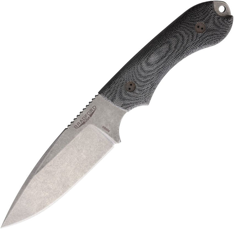 Bradford Knives Guardian 4.2 3D Black Micarta Fixed Blade Knife [4.2FE-101-N690]
