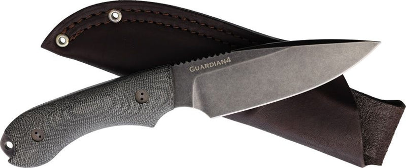 Bradford Knives Guardian 4 3D Black Micarta Fixed Blade Knife [4FE-101N-N690]