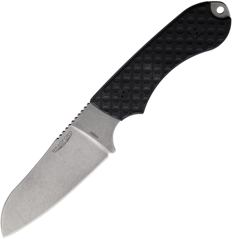Bradford Knives Guardian 4 Sheepsfoot Black G10 (4.75" Bohler N690 stainless) Fixed Blade Knife [4SF-001-N690] - product view 1