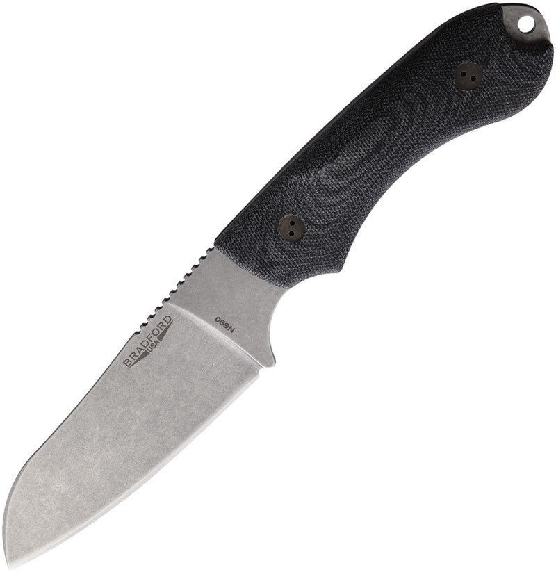 Bradford Knives Guardian 4 Sheepsfoot Black Micarta (4.75" Bohler N690 stainless) Fixed Blade Knife [4SF-101-N690] - product view 1