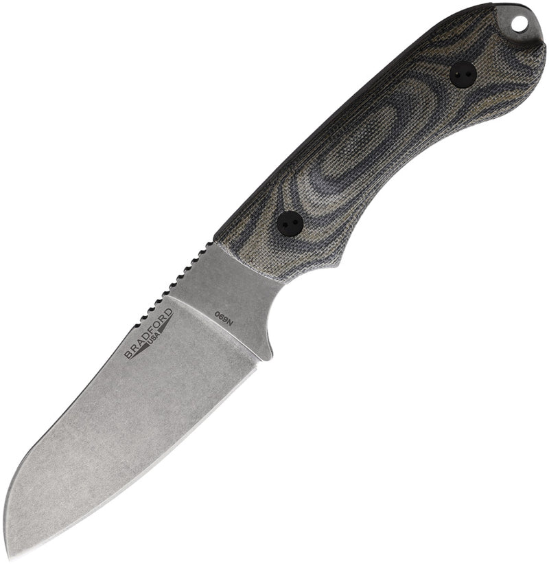 Bradford Knives Guardian 4 Sheepsfoot Multi Micarta (4.75" Bohler N690 stainless) Fixed Blade Knife [4SF-109-N690] - product view 1