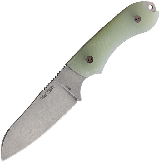 Bradford Knives Guardian 4 Sheepsfoot Green G10 (4.75" Bohler N690 stainless) Fixed Blade Knife [4SF-117-N690] - product view 1