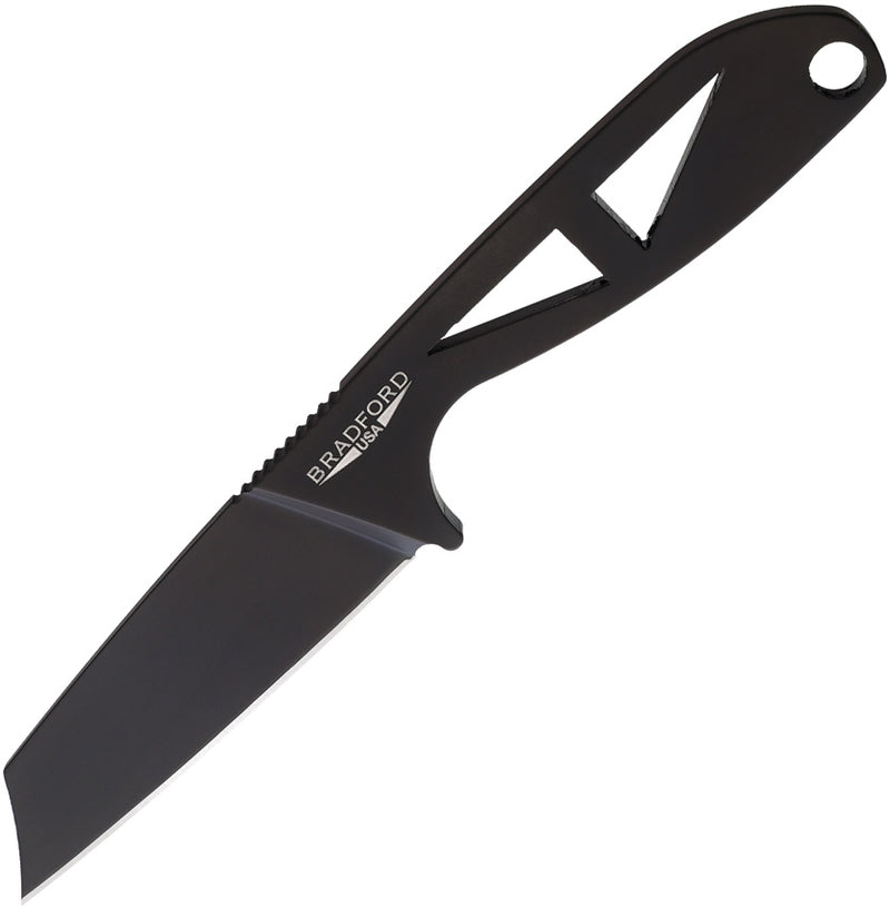 Bradford Knives G-Cleaver ELMAX Black DLC integral steel grip (2.875" Black DLC Elmax) Fixed Blade Knife [GCLEAVER-DLC] - product view 1