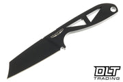 Bradford Knives G-Cleaver ELMAX Black DLC integral steel grip (2.875" Black DLC Elmax) Fixed Blade Knife [GCLEAVER-DLC] - product view 4