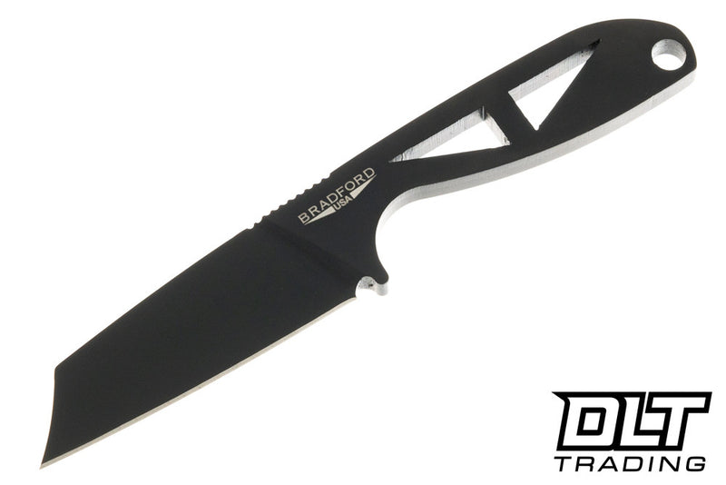 Bradford Knives G-Cleaver ELMAX Black DLC integral steel grip (2.875" Black DLC Elmax) Fixed Blade Knife [GCLEAVER-DLC] - product view 4