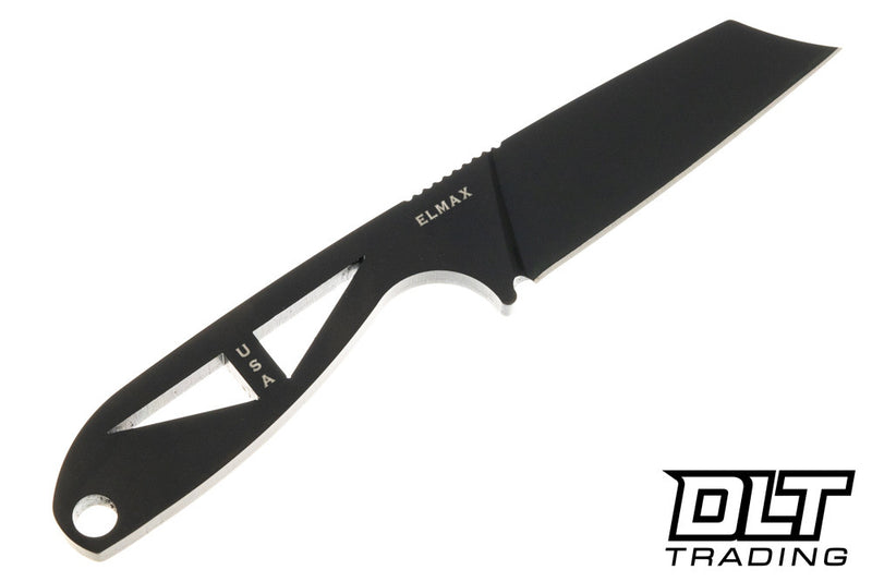 Bradford Knives G-Cleaver ELMAX Black DLC integral steel grip (2.875" Black DLC Elmax) Fixed Blade Knife [GCLEAVER-DLC] - product view 5