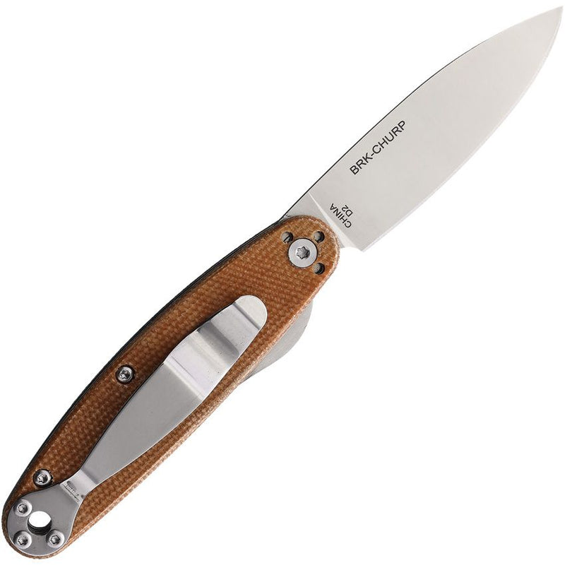 BRK × ESEE Churp Linerlock Brown Folding Knife [BRKC2 BROWN MICARTA]