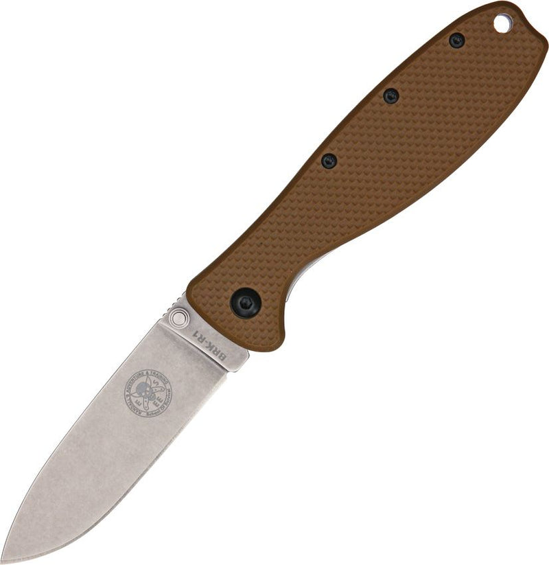 BRK × ESEE Zancudo Framelock Brown D2 Folding Knife [BRKR2CB D2]