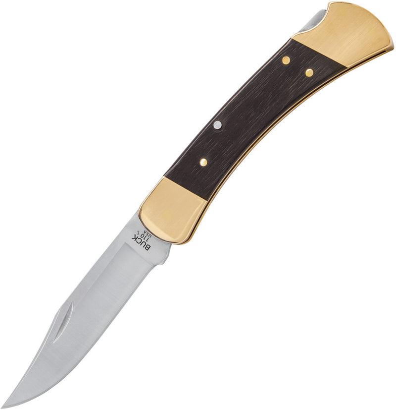 Buck 110 Slim Heritage Brass Ebony wood (3.75" MagnaCut steel) Folding Knife [14259] - product view 1