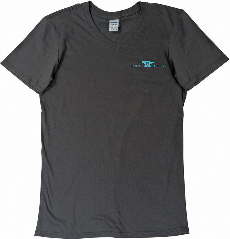 Buck Womens T-Shirt Gray-Teal XL [13076XL]