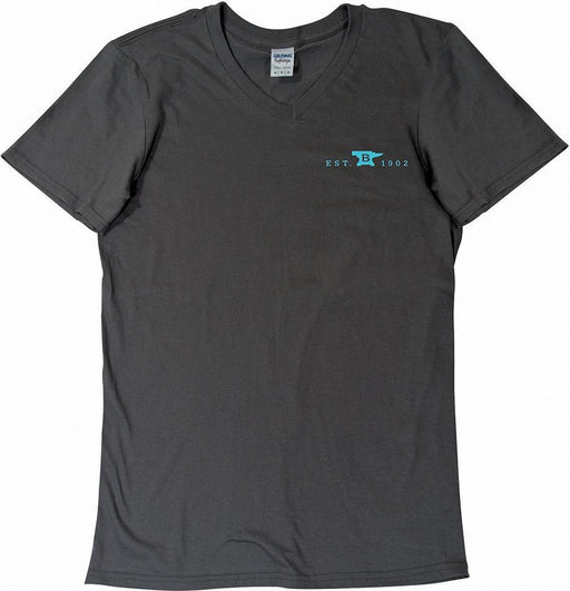 Buck Womens T-Shirt Gray-Teal XL [13076XL]