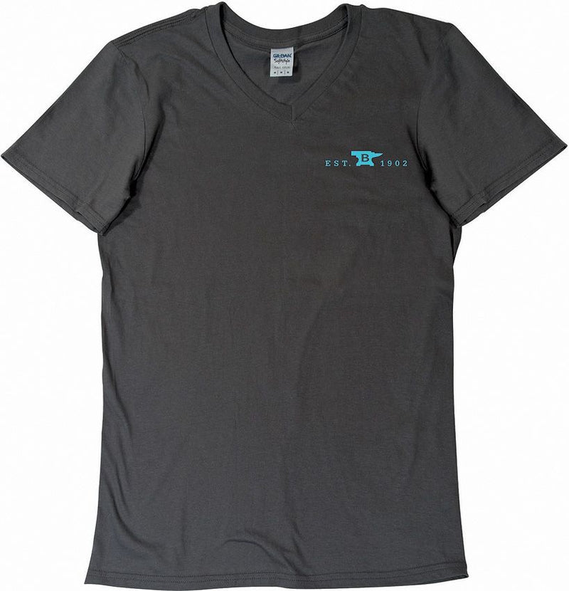 Buck Womens T-Shirt Gray-Teal XXL [13076XXL]