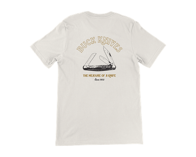 Buck Measure of a Knife Natural Cotton T-Shirt [13434-LRG] - product view 2