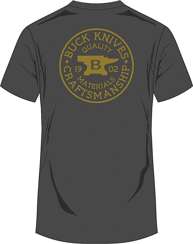 Buck Coin Badge T-Shirt Gray 2XL [14280]