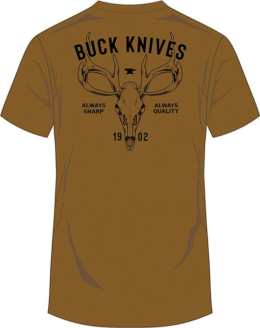 Buck Skull T-Shirt Coyote LG [14299]