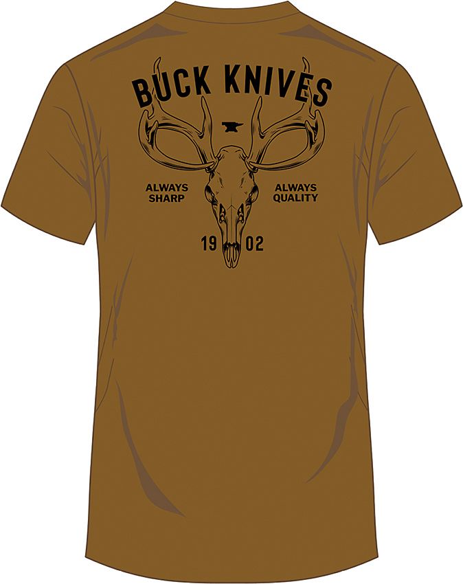 Buck Skull T-Shirt Coyote XL [14230]