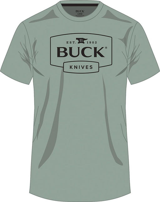 Buck Logo T-Shirt Sage LG [14320]