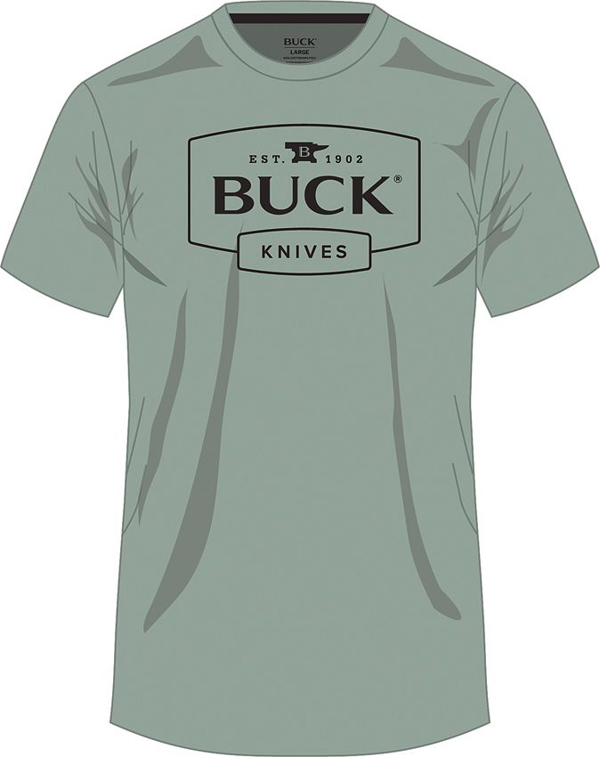 Buck Logo T-Shirt Sage 2XL [14322]