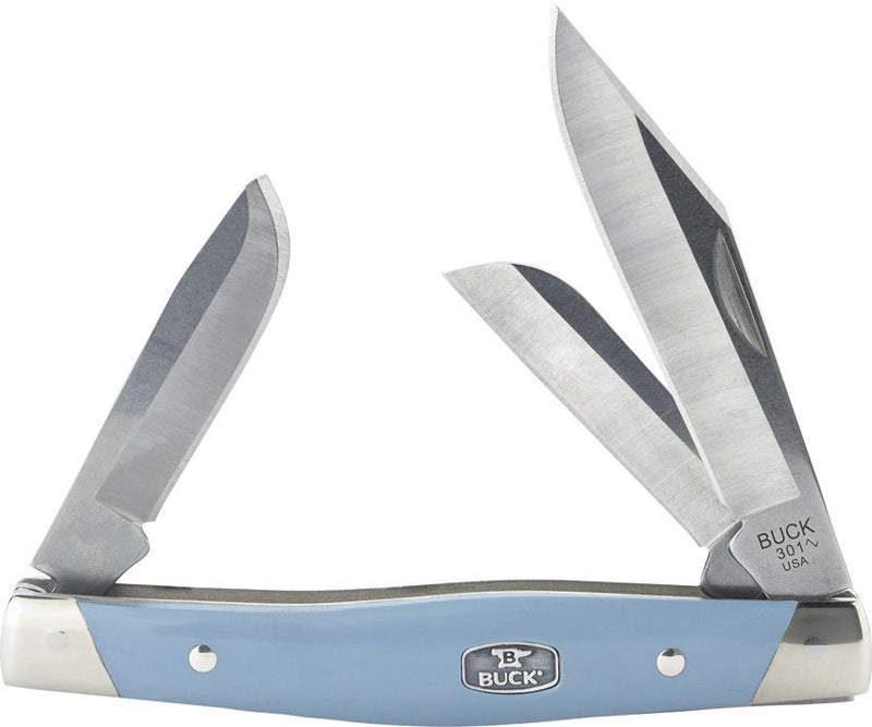 Buck Stockman Blue Nickel Silver [14108]