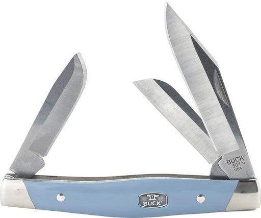 Buck Stockman Blue Nickel Silver [14108]