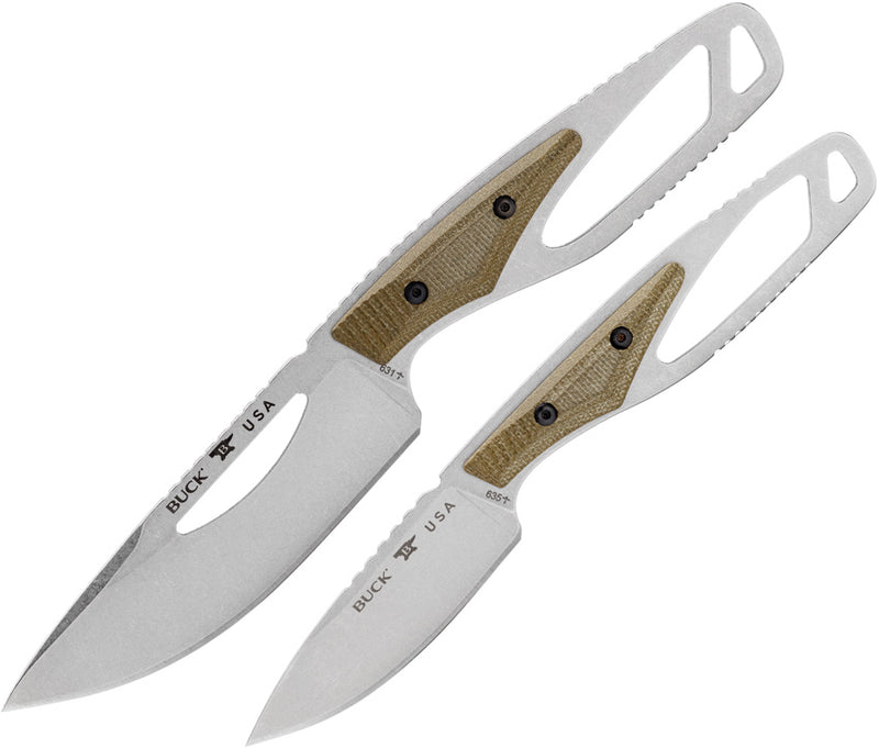 Buck PakLite Field Kit Pro S35VN OD Green Micarta Two-Knife Set [13820] - product view 1