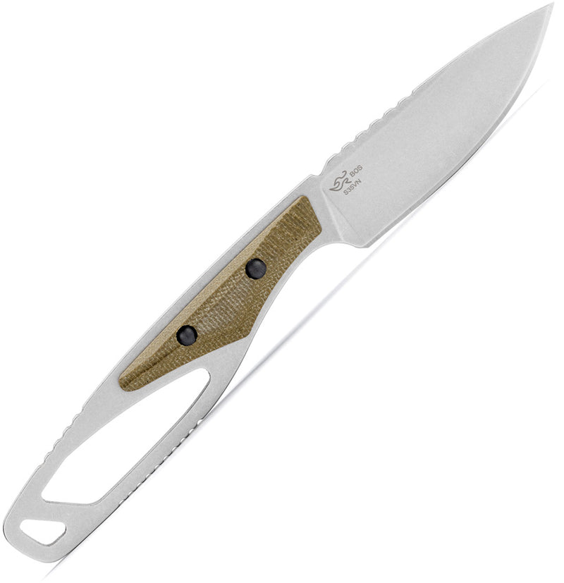 Buck 635 Paklite 2.0 Cape Pro GRN Green Micarta (2.75" S35VN stainless) Fixed Blade Knife [13508] - product view 4
