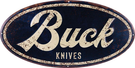 Buck Oval Tin Tacker Sign [14080]