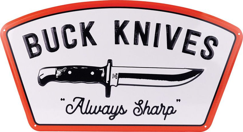 Buck Always Sharp Tin Taker Sign [14081]